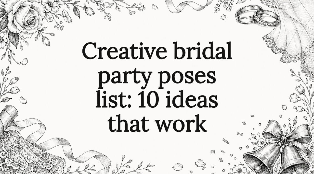 Creative bridal party poses list: 10 ideas that work