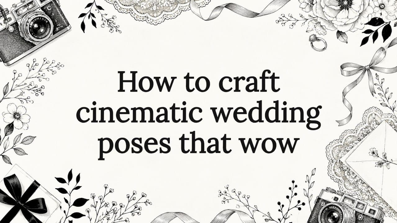 How to craft cinematic wedding poses that wow